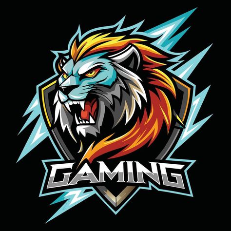 Lion Roaring Gaming Logo Lion Gaming Logo, Lion Sports Logo, Lion Logo Design, Lion Roaring, Lion Vector, Baseball Logo, Man Jewelry, Roaring Lion, Sports Jersey Design