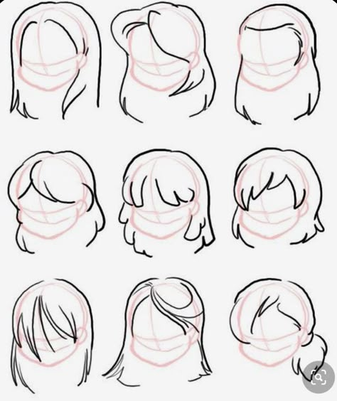 Easy Hair Drawings, رسم كاريكاتير, Drawing Face Expressions, Drawing Hair Tutorial, Drawing Tutorial Face, Drawing Hair, Cartoon Hair, Seni Dan Kraf, Hair Sketch