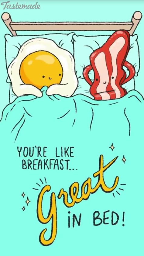 In Bed Quotes, Cute Food Quotes, Bed Quotes, Cheesy Puns, Punny Puns, Punny Cards, Funny Food Puns, Relationship Comics, Love Puns