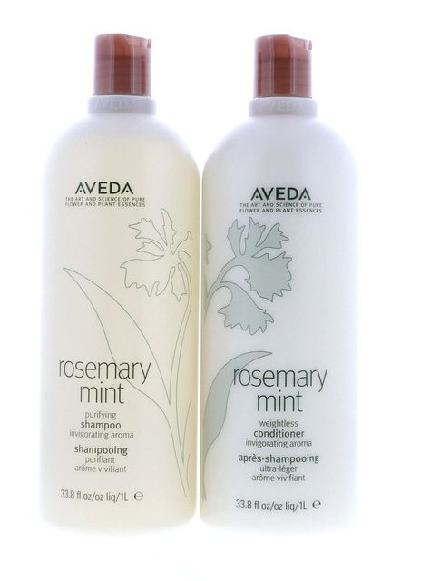 Aveda Rosemary Mint Shampoo & Conditioner Liter Duo (33.8 OZ EACH) Aveda Rosemary Mint, Rosemary Mint Shampoo, Rosemary Shampoo, Mint Shampoo, Aveda Salon, Rosemary Mint, Finishing Spray, Creme Color, Normal Hair