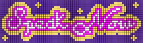 Alpha pattern #148635 variation #299527 Taylor Swift Alpha Pattern, Alpha Bracelets, Midnights Taylor Swift, Midnights Taylor, Cool Friendship Bracelets, Easy Pixel Art, Crocheting Ideas, Pixel Crochet, Tapestry Crochet Patterns