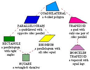 Ch. 6 Quadrilaterals Flow Chart 2 Teaching Quadrilaterals, Mathematics Activities, Family Tree Poster, Math Charts, Tree Poster, Fifth Grade Math, Math Measurement, Singapore Math, Math Geometry