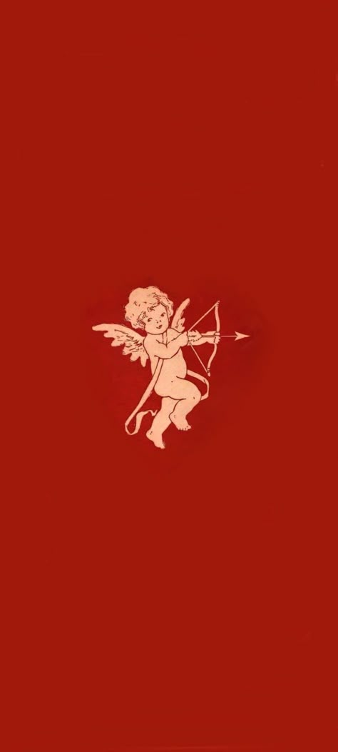 #angel #red #wallpaper Cupid Phone Wallpaper, Red Aesthetic Kawaii, Burgundy Iphone Wallpaper, Aesthetic Red Wallpaper Vintage, Beige And Red Wallpaper, Cherry Red Wallpaper Aesthetic, Red Angel Aesthetic, Red And Beige Aesthetic Wallpaper, Red Bow Wallpaper