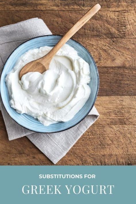 Substitute For Greek Yogurt, Yogurt In Recipes, Substitute For Yogurt, Greek Yogurt Substitute, Substitute Ingredients, Yogurt Substitute, Best Greek Yogurt, Sour Cream Substitute, Make Greek Yogurt