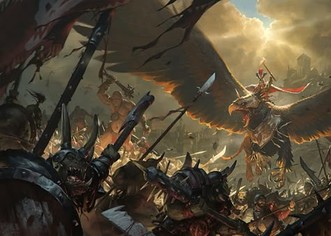 Total War: Warhammer, Slawomir Maniak on ArtStation at https://www.artstation.com/artwork/aa36q Warhammer Empire, Concept Art World, Fantasy Stuff, Fantasy Battle, Warhammer Art, History Art, Concept Artist, Cover Artwork, Warhammer Fantasy