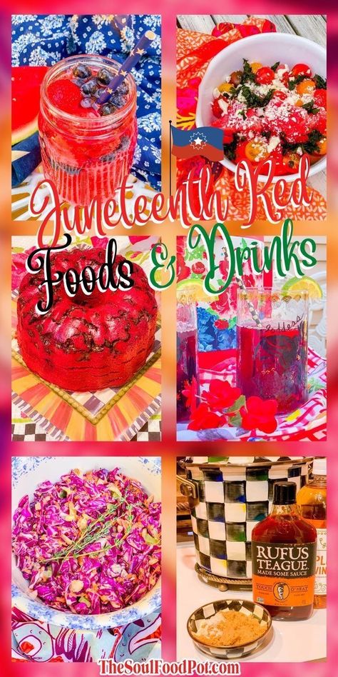 Drinks Watermelon, Southern Red Velvet Cake, Red Foods, African American Food, Bbq Sauce Homemade Easy, Fresh Cranberry Sauce, Red Cabbage Slaw, Red Drinks, Southern Recipes Soul Food