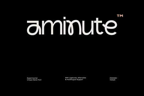 Aminute - Experimental Unique Sans Font, Sans-Serif ft. food & aesthetic - Envato Elements Top Free Fonts, Font Love, Sans Serif Typography, Police Logo, Sans Font, University Logo, Font Pairing, Envato Elements, Logo Fonts