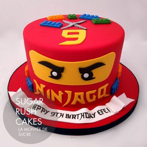 Ninjago Efe Cake for 8 | Sugar Rush Cakes Ninja Go Cake, Ninja Birthday Cake, Ninja Themed Birthday Party, Ninjago Cake, Ninja Cake, Lego Ninjago Birthday, Ninjago Cakes, 4de Verjaardag, Ninjago Birthday Party