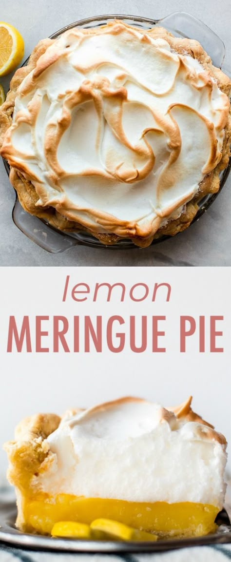 Pie Meringue, Best Lemon Meringue Pie, Toasted Meringue, Dessert Lemon, Meringue Topping, Meringue Pie Recipes, Homemade Pie Crust, Sweet Cooking, Lemon Filling