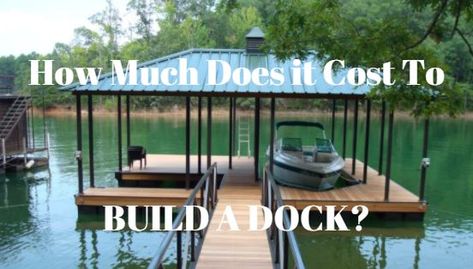 Lake Docks Designs, Build A Dock, Floating Dock Kits, Lake House Dock, Boat Lift Dock, Diy Dock, Building A Dock, Floating Boat Docks, Floating Boat