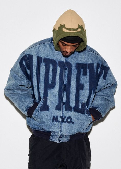 Spring/Summer 2023 Lookbook – Supreme Jeans Suit, 2023 Lookbook, Apparel Design Inspiration, Trippy Artwork, Mens Outfit Inspiration, Spring Summer 2023, Streetwear Men Outfits, Virgil Abloh, Summer 2023