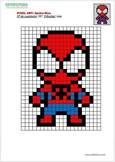 Spiderman Pixel Art, Birthday Card Making, Art Spiderman, All Spiderman, Beautiful Birthday Card, Modele Pixel Art, Spiderman Gifts, Spiderman Drawing, Easy Pixel Art