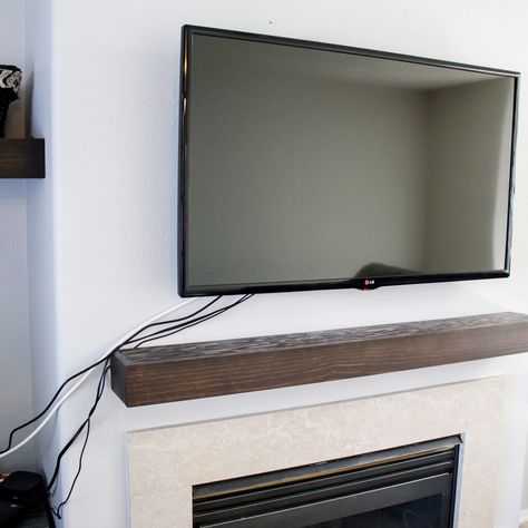 Hide Wires On Wall, Hiding Tv Cords On Wall, Hide Cords On Wall, Hide Electrical Cords, Hide Tv Cords, Hide Tv Cables, Hide Cable Box, Tv On The Wall, Tv Above Fireplace