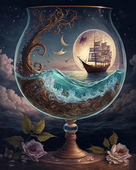 Fan Art Anime, Magic Realism, Fantasy Pictures, A Ship, Jolie Photo, Pretty Wallpapers Backgrounds, Fantasy Inspiration, Beautiful Fantasy Art, Fantasy Artwork