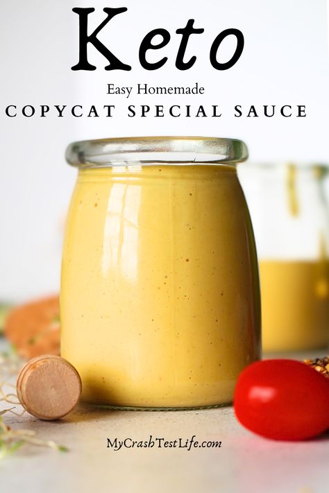 This Homemade Keto Big Mac Special Sauce recipe tastes just like the real thing without all the added sugar and preservatives! With only a quick blend using an immersion blender, this copycat keto sauce recipe is perfect as a dip, spread or even to enjoy by the spoonful! Keto Mac Sauce, Keto Seafood Sauce Recipe, Keto Big Mac Sauce Recipe, Keto Cocktail Sauce Recipe, Keto Big Mac Sauce, Keto Sauces Store Bought, Big Mac Special Sauce Recipe, Special Sauce Recipe, Keto Sauces