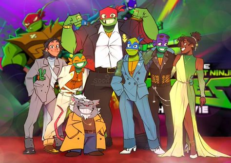 Rottmnt Family Photo, Rottmnt Movie Fanart, Rottmnt Actor Au, Rottmnt Twitter, Actor Au, Teenage Turtles, Turtle Tots, Ninja Turtles Funny, Tmnt Comics