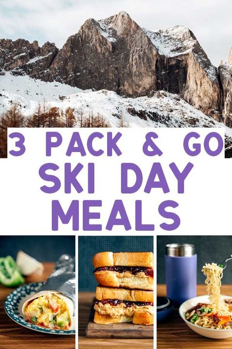 Don't settle for expensive food at the ski lodge cafeteria - make these pack & go recipes ahead of time! Ski food | Portable meals Vacation Meal Ideas, Portable Meals, Vacation Meal Planning, Vacation Snacks, Expensive Food, Road Trip Food, Vacation Meals, Weekend Dinner, Sports Food