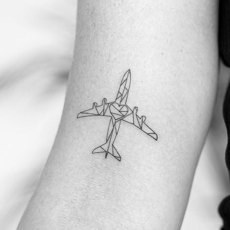 210+ Inspiring Aviation Tattoos Designs (2023) Airplane and Pilot - TattoosBoyGirl Aviation Tattoo Ideas, Aviation Tattoo Pilots, Minimalist Tattoo Travel, Tattoo Airplane, Aviation Tattoo, Lotusblume Tattoo, Airplane Tattoo, Plane Tattoo, Airplane Tattoos