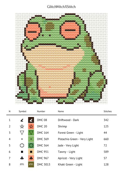 This frog would love to be embroidered on your sweater or pillow. The frog is very cute. The cross stitch pattern is suitable for beginners.

#embroidery #freecrossstitchpattern #frog Frog Grid Pattern, Free Cross Stitch Pattern, Beginners Embroidery, Pistachio Green, Cross Stitch Patterns Free, Free Cross Stitch, The Frog, The Cross, Khaki Green