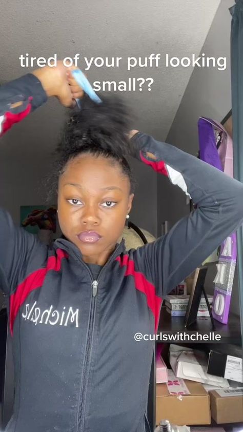 original sound created by Ashley Fisher | Popular songs on TikTok | Short natural hair styles, Natural hair styles, Hair puff Styles Natural Hair, Hair Styles Natural, Natural Hair Puff, Cabello Afro Natural, Short Natural Hair, Natural Hair Bun Styles, Hair Puff, Curly Hair Videos, Protective Hairstyles For Natural Hair