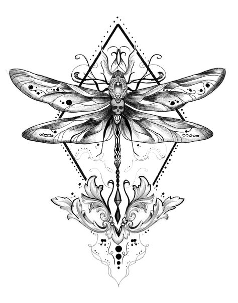 Ink Tattoo Design, Red Tattoo Ideas, Art Deco Tattoo, Red Ink Tattoo, Backpiece Tattoo, Steampunk Tattoo, Gem Tattoo, Dragonfly Tattoo Design, Throat Tattoo