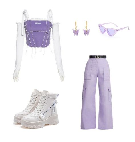 Airport Outfit Kpop Dr, Stage Outfits Purple, Purple Stage Outfits, Stage Outfits Kpop Ideas, Concert Dress Outfit, Kpop Stage Outfits Ideas, Kpop Concert Outfit Ideas, Skz Concert, Kpop Clothes