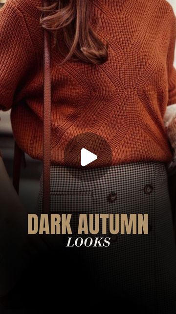 Joana Carvalho | Color Analysis on Instagram: "Dark Autumn looks 🍁  Dark, soft and warm are the mood for a dark/deep autumn season 🫶🏻  Get inspired by these lovely outfit combinations!  Tags: Color Analysis, Deep Autumn , Dark Autumn, Outono Escuro , Outono Profundo , Coloração Pessoal" Autumn Deep Outfits, Dark Autumn Outfits For Summer, Dark Autumn Outfits Style, Dark Autumn Color Palette Outfit, Dark Autumn Outfits, Deep Autumn Outfits, Autumn Core, Autumn Dark, Deep Autumn Color Palette