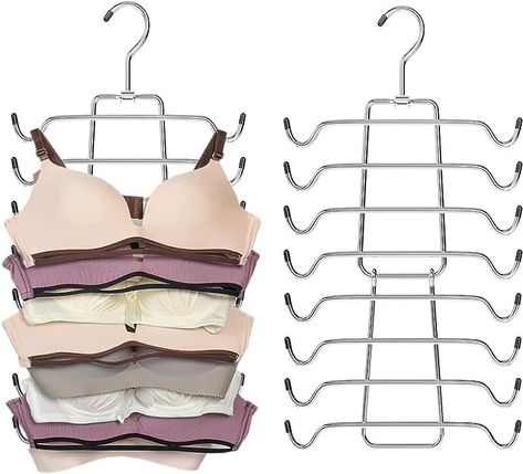 Hanging Bra Storage, Hanging Bras, Tank Top Hanger, Bra Organizer, Metal Tank Top, Bra Hanger, Bra Organization, Bra Storage, Closet Clothes