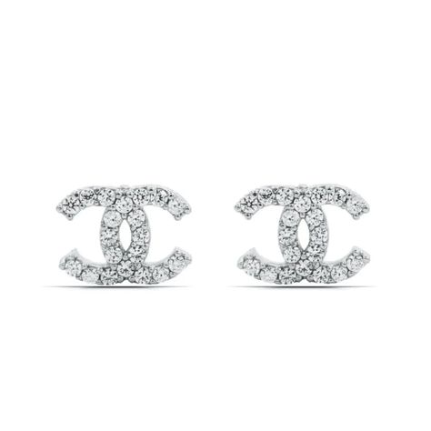 Women's CC Design Silver Earrings Delicate Gemstone Studs | JFW – J F W Chanel Earrings Silver, Channel Earrings, Xoxo Jewelry, Luxe Jewelry, Chanel Earrings, Girly Accessories, Jewelry Essentials, Jewelry Lookbook, Gemstone Studs