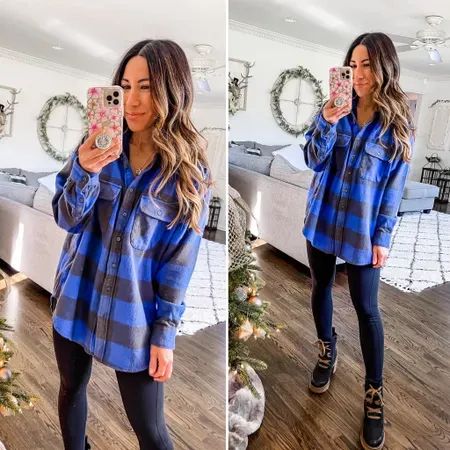 Blue Oversized Flannel Outfits, Blue Plaid Flannel Outfit, Blue And Black Flannel Outfit, Blue And Black Plaid Shirt Outfit, Blue Flannel Outfit Women, Blue Plaid Shirt Outfit, Shirt Over Hoodie Outfit, Black Flannel Outfit, Blue Flannel Outfit