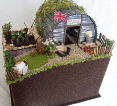 WWII bomb shelter Anderson Shelter, Suburban Garden, Air Raid Shelter, Model Ideas, Air Raid, Diy Garden Projects, Spring Fling, Miniature Garden, 2 Way