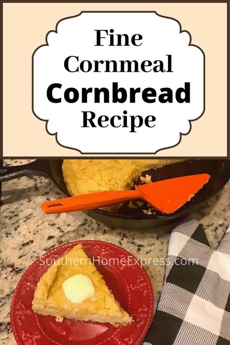 This fine-ground cornmeal cornbread is moist and has a smooth texture that goes with any family dinner. #smoothcornbreadrecipe #finegroundcornmealrecipe Cornmeal Cornbread Recipe, Cornmeal Cornbread, Southern Style Cornbread, Cornmeal Recipes, Slow Cooker Ground Beef, Moist Cornbread, Homemade Baked Bread, Southern Cornbread, Tasty Bread Recipe