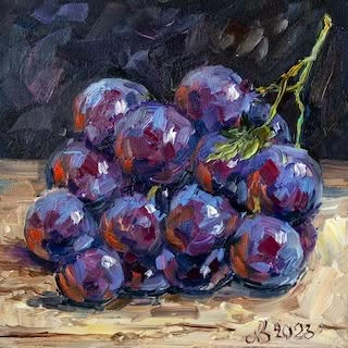 BoNatArt - Etsy Украина Grape Oil, Grape Painting, Food Still Life, Fruits Drawing, Oil Painting Inspiration, Fruit Painting, Impasto Painting, Inspiration Painting, Still Life Paintings