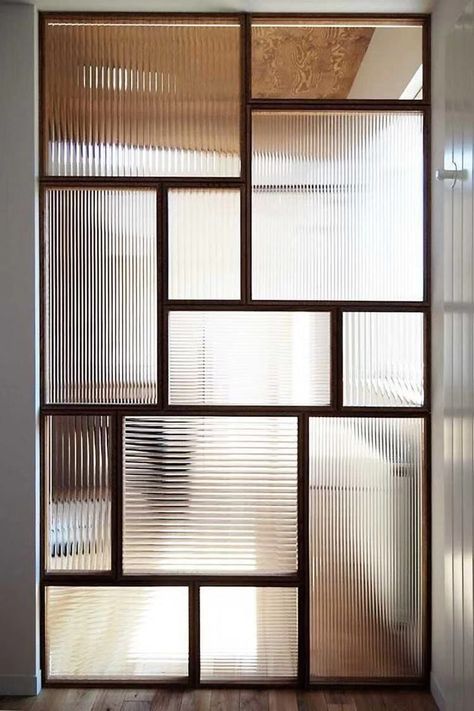 Glass Partition Designs, Window Glass Design, Wall Partition Design, Door Glass Design, Glass Doors Interior, Living Room Partition, Living Room Partition Design, Room Partition Designs, Glass Partition