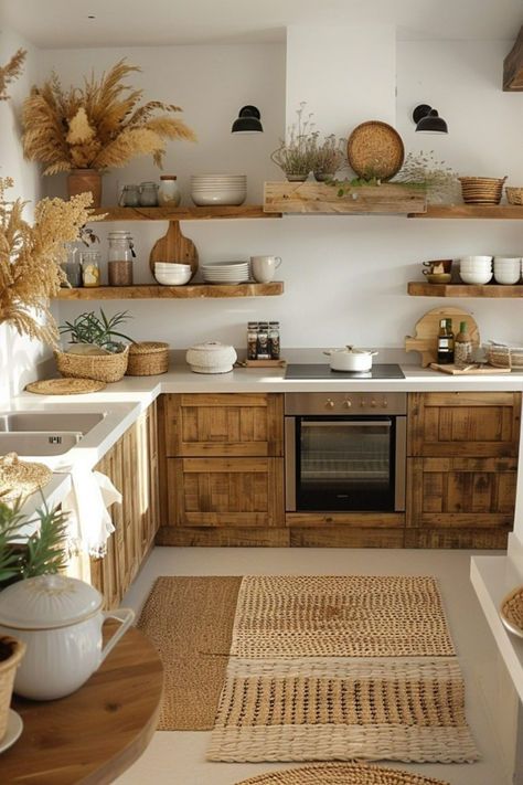 Scandi Boho Kitchen, Urban Kitchen Design, Modern Boho Kitchen, Bohemian Style Kitchen, Boho Chic Kitchen, Boho Style Kitchen, Boho Kitchen Ideas, Scandi Kitchen, Boho Kitchen Decor