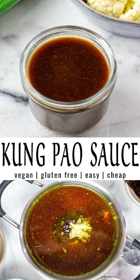 Versatile and so easy: this Kung Pao Sauce is made in around 5 minutes, rich in flavor, budget friendly and satisfying. A keeper that the whole family will often use, because it makes everything so much easier and delicious. #vegan #dairyfree #glutenfree #vegetarian #dinner #lunch #conndiments #contentednesscooking #mealprep #kungpaosauce Kung Pao Sauce Recipe, Kung Pao Sauce, Fry Rice, Food Thai, Chicken Sauce, Stir Fry Rice, Vegan Party, Eating Vegan, Light Meals