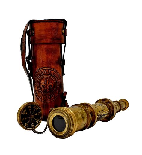 HANDICRAFTS TELESCOPE Sailor Dollond Beautiful Resolution Dnd Pirate, Pirate Telescope, Pirate Ghost, Simple Toys, Nautical Gifts, Gift Inspo, Ghost Design, Antique Gift, Vintage Drawing