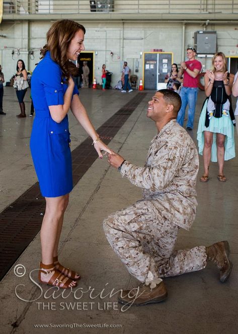 Military Homecoming and Surprise Wedding Proposal — Lauren and Sergio are engaged. San Diego, Miramar MCAS Military Homecoming Couples and Engagement Photographer – Savoring the Sweet Life Blog Homecoming Couples, Usmc Love, Black Man White Girl, Marine Wedding, Military Homecoming, Black And White Couples, Interacial Couples, Surprise Wedding, Wedding Proposals