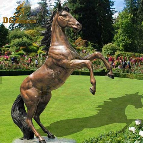 Outdoor metal animal decoration garden leaping horse bronze statue for sale Garden Statues For Sale, Rearing Horse, Bronze Sculpture Animal, Deer Statues, Horse Statue, Statues For Sale, Garden Animals, Chinese History, Sculptures For Sale