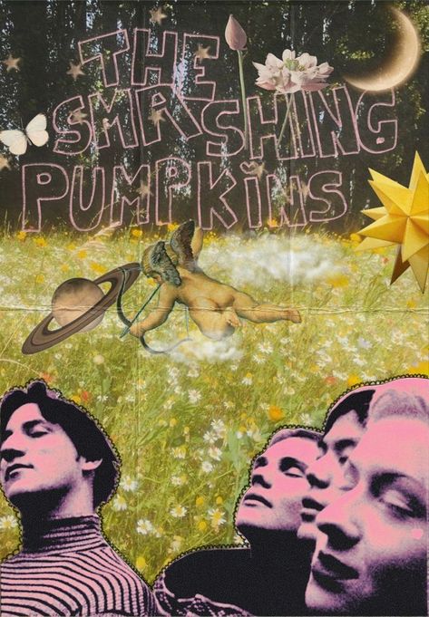 Smashing Pumpkins Poster Prints, 90s Band Poster Aesthetic, Musical Album Covers, Grunge Poster Aesthetic, Vintage Band Posters Aesthetic, The Smashing Pumpkins Aesthetic, Posters For Ur Room, Aesthetic Band Posters, Band Posters Aesthetic