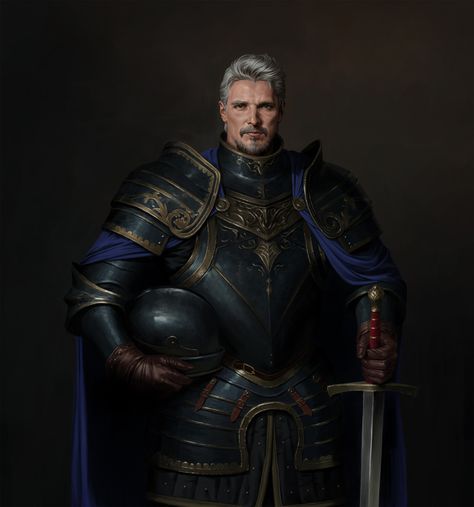 ArtStation - Commander, Sangho Lee Dessin Game Of Thrones, Pathfinder Character, Dnd Npc, Warrior King, Heroic Fantasy, Roleplay Characters, Knight Art, Human Male, Dungeons And Dragons Characters