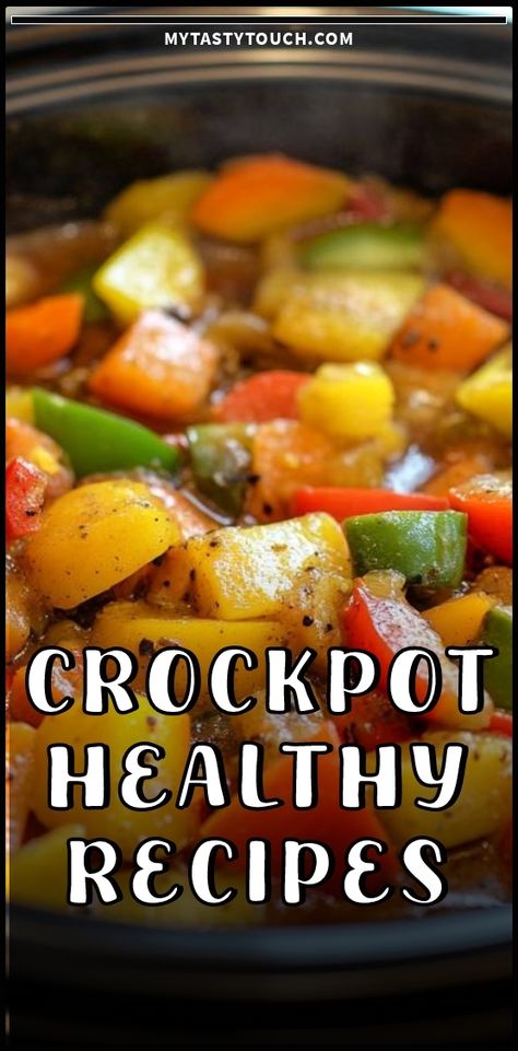 I love how easy it is to create mouthwatering meals with my crockpot! This colorful mix of fresh vegetables not only looks vibrant but is also packed with flavor and nutrients. Perfect for meal prep or quick dinners, these healthy recipes will keep you satisfied and on track with your wellness goals! Healthy Whole Food Crockpot Recipes, Thm Crock Pot Meals, Best Slow Cooker Recipes Healthy, Healthy Crockpot Stew, Simple Healthy Crockpot Meals, Heart Healthy Crockpot Meals, Low Cal Crockpot Meals, Easy Healthy Crock Pot Meals, Heart Healthy Crockpot Recipes