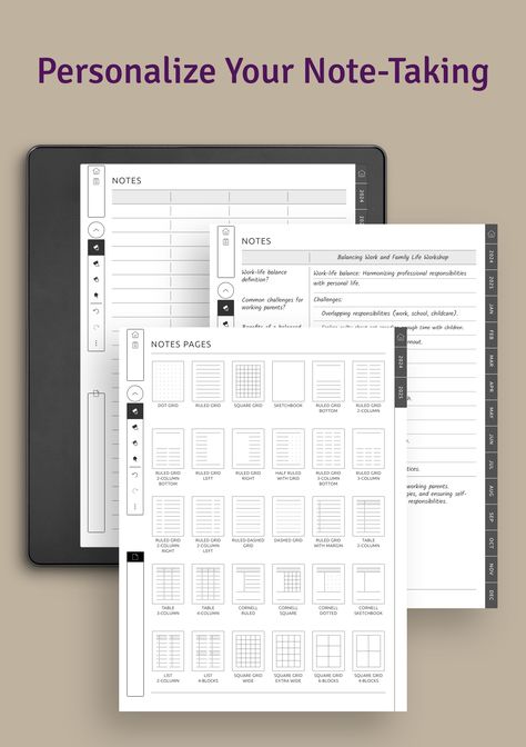 Enhance your planning with the Kindle Scribe Bullet Journal, customize your pages, sections, and tabs, and revolutionize your note-taking experience. Kindle Scribe Templates Free, Kindle Scribe Templates, Kindle Scribe, Quarterly Planner, Working Parent, Organization Skills, Holiday Planner, Routine Planner, Free Planner