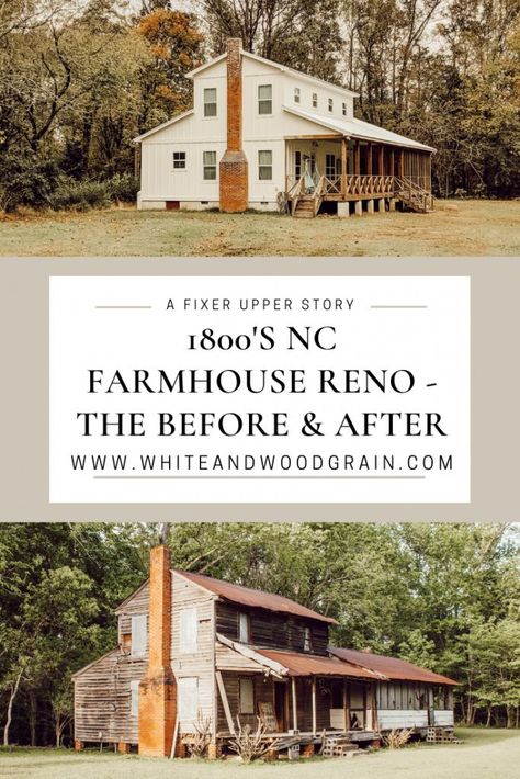 1870s Farmhouse, Old Farmhouse Plans, Old Farmhouse Exterior, Old Farmhouse Renovation, Historic House Renovation, Fixer Upper Exterior, Old Farmhouse Remodel, Small Home Remodel, Mixing Wood Tones