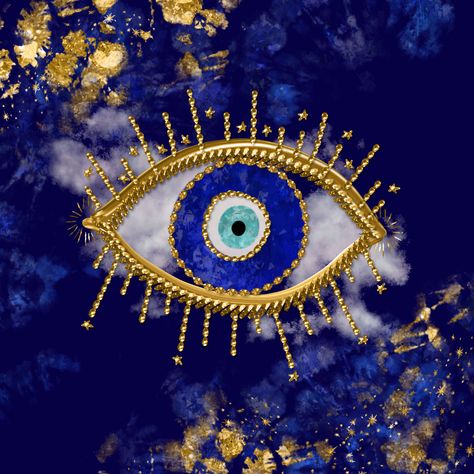 Catch the Behance livestream replay to see how easy it was to illustrate this luxurious evil eye illustration in Photoshop using the Photoshop mixer brush to create dimensional gold effects and also some sapphire, jewel and gold layer styles to create a rich and dimensional illustration / design. #behance #adobe #creativity #AdobeTok #digitalart #Photoshop #tutorial #WomenCreateWednesday #illustration #wacom Evil Eye Illustration, Eye Illustration, Gcse Art, Layer Style, Digital Art Illustration, Illustration Inspiration, Evil Eye Jewelry, Photoshop Tutorial, Graphic Design Illustration