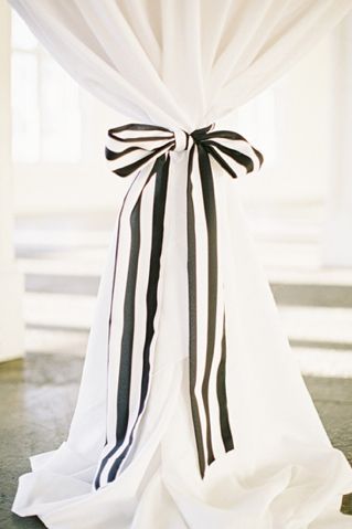 striped wedding detail Board Game Wedding, Black White Parties, Striped Wedding, Black And White Ribbon, South Carolina Wedding, Black White Wedding, Striped Ribbon, Southern Weddings, White Party