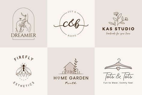 Luxury Logos, Web Design Jobs, Logos Photography, Boho Logo Design, Botanical Logo, Boutique Logo Design, Trendy Logos, Freelance Web Design, Boho Logo