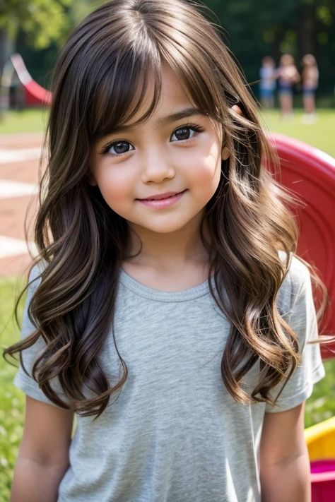 Beauty and Makeup: #beauty, #makeup, #skincare, #haircare Kids Side Bangs Haircut, Bangs Kids Girls, Toddler Girl Haircut Long, Kid Curtain Bangs, Kids Haircut With Bangs, Haircut Kids Girl, Kids Long Haircut, Girls Bangstyle Hair Kids, Hairstyles With Frontal