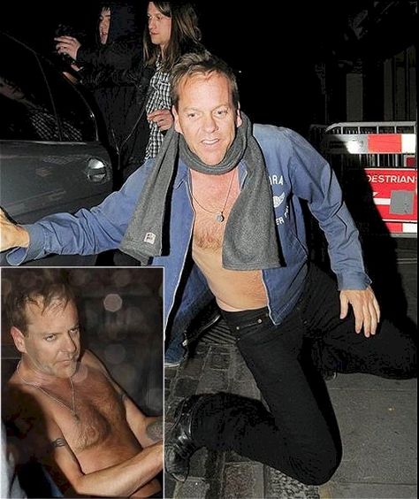 drunk-celebrities-sutherland Drunk Celebrities, Celebrity Bathrooms, Drunk Pictures, Kiefer Sutherland, Guy Ritchie, Actors Male, Casino Outfit, Like Fine Wine, Bad Picture