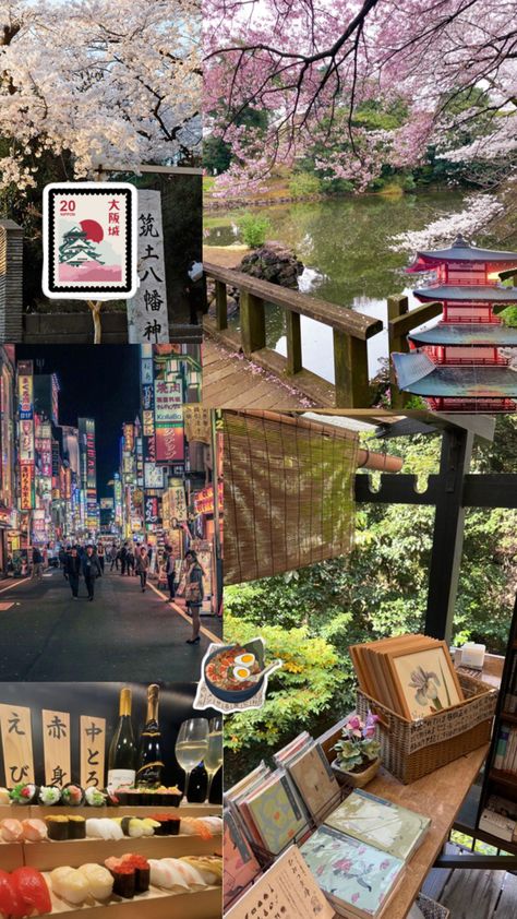 Japan Collage Aesthetic, Japan Vision Board, Japan Collage, Japan Moodboard, Japan Summer, Travel Collage, Japan Vacation, Magical Life, Wallpaper Doodle